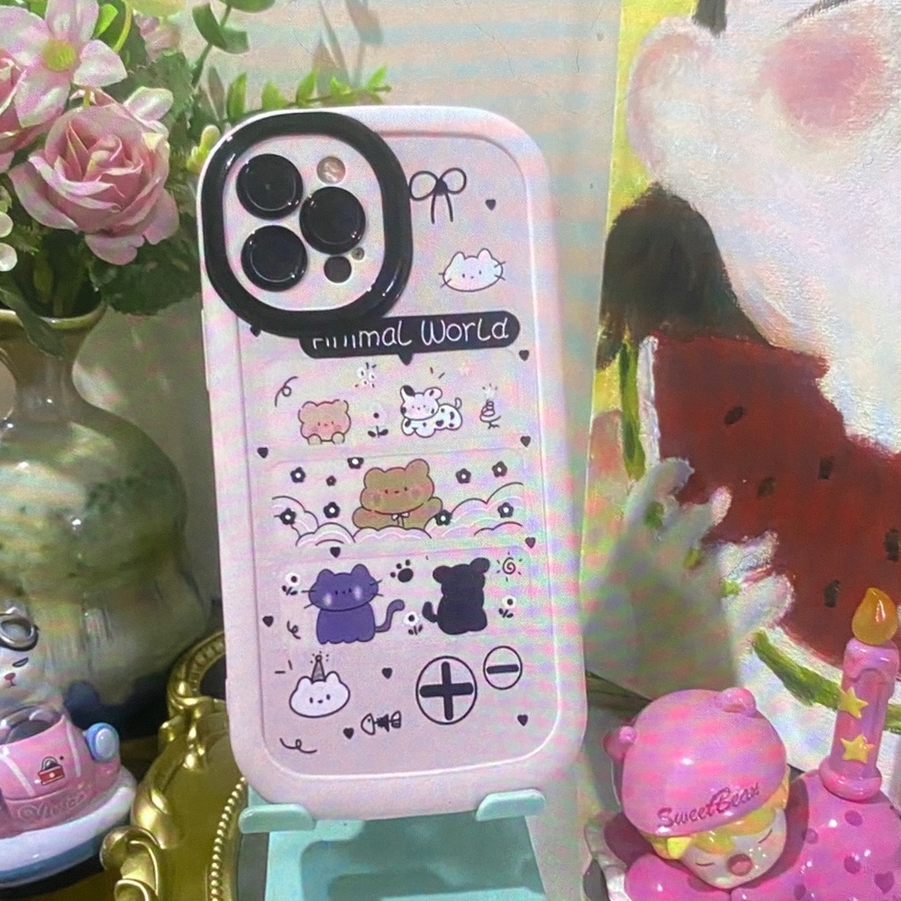 Charming Pink Animal World Phone Case
